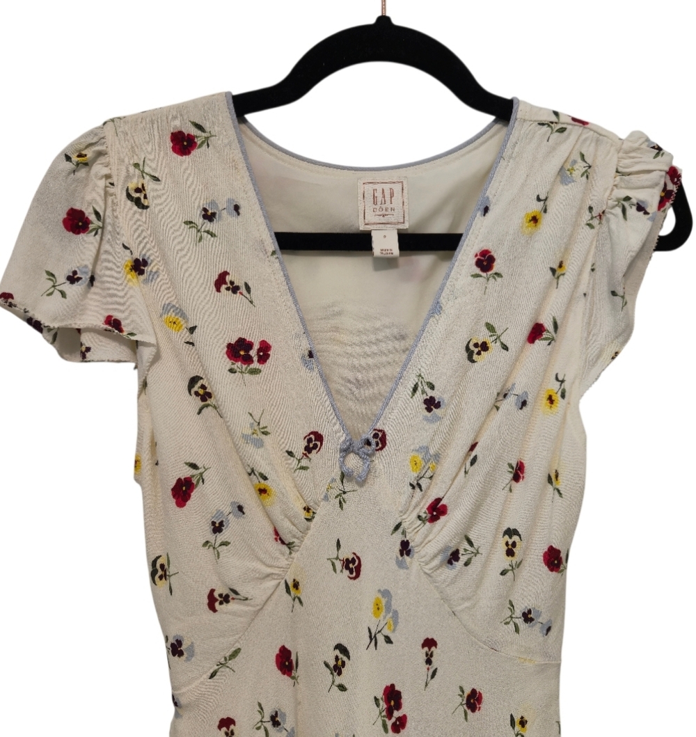 Gap x Doen Collab Floral Midi Dress Size 2 EUC - Picture 5 of 8